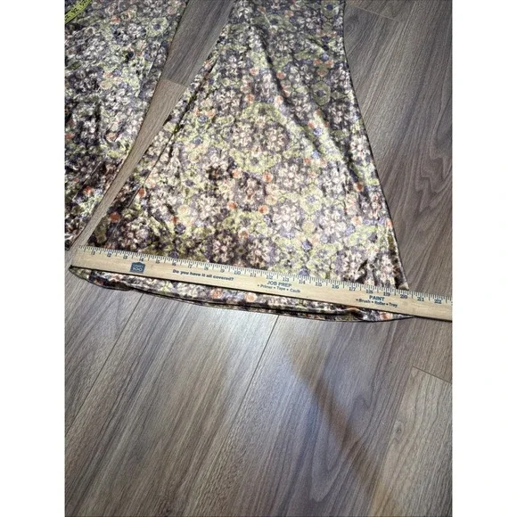 Free People Pants Velvet Flare Women Size S/p Brown Boho Maura Pull On - Picture 9 of 12